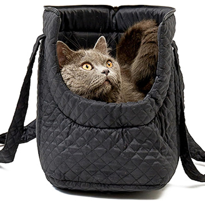 Сумка-переноска для собак та котів чорного кольору | Зручна переноска для маленьких собак, кошенят та цуценят