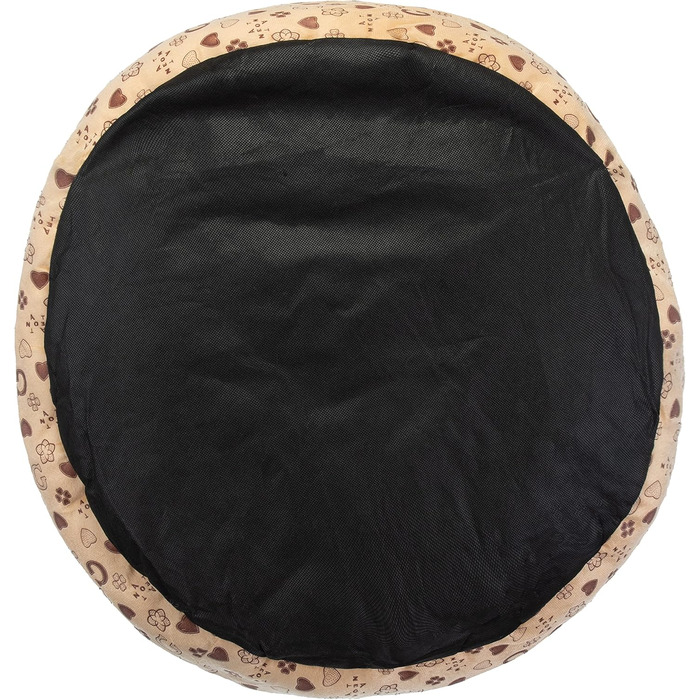 Килимок для тварин Brandsseller, Ø 50 см, м'який, з подушкою, для котів та собак, бежевий