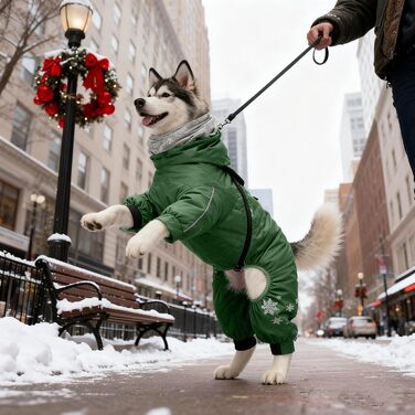 Зимова жилетка для собак: тепла та стильна, вітронепроникна куртка для собак (Green, S)
