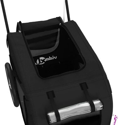 Причіп для тварин (122x52x53 см, Чорний) - Причіп для собак, котів та інших тварин