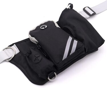 Сумка для собак, дихаюча, з регульованим поясом та кишенями на блискавці, для безручного тренування, зберігання під час бігу, походів, джогінгу, фітнесу, подорожей та щодня