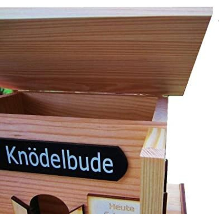 Дерев'яний годівничка для птахів Knödelbude, будиночок для годівлі синиць та інших птахів, підходить для м'ясних кульок, преміум-якість