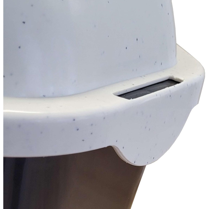 Торгівля котячий туалет кутовий XXL, модель Memphis, чорно-білий з бортиком