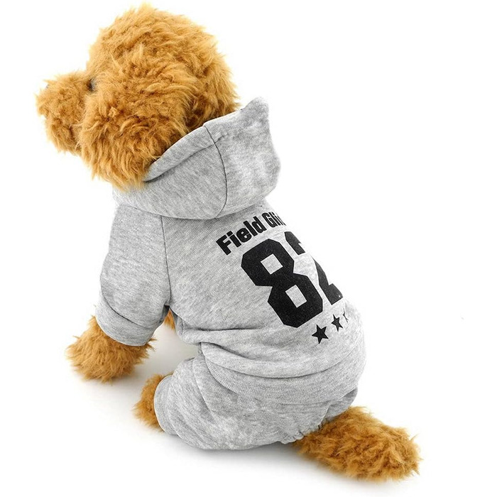 Зимовий комбінезон для собак Ranphy, флісова підкладка, теплий костюм, сірий колір, XL