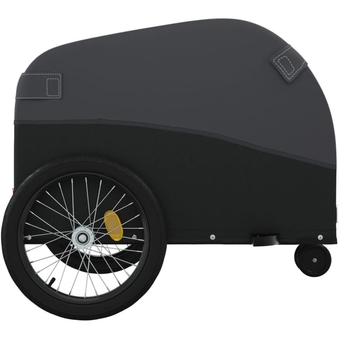 Причіп для велосипеда, причіп для собак, вантажний причіп, чорний, 30 кг, сталь, компактна упаковка, проста збірка