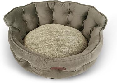 Ліжко для собак і котів King Beige, 3 розміри, знімний чохол, машинне прання, середнє 58 см