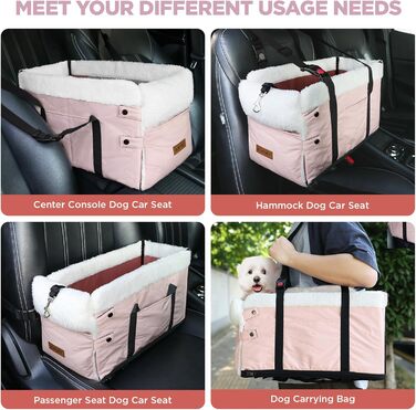 Автокрісло для собак з PU-шкіри, Рожевий колір