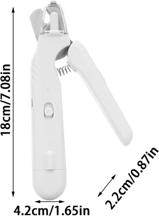 Триммер для нігтів собак з LED-підсвічуванням та акумулятором, для собак, цуценят, догляд за лапами, білий