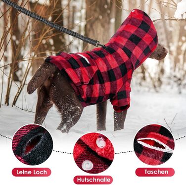 Світшот для собак SlowTon: теплий фланелевий пуловер з отвором для повідка та кишенею, для чихуахуа, тедді та інших, оранжевий, Tie Dye (червоно-чорний), XX-Large