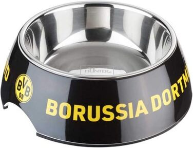 Миска для котів та собак HUNTER Melamin BVB, 160 мл, чорний/жовтий