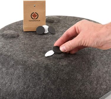 Котяча хатинка CanadianCat Company 2.0, фетрова лежанка-анфілада для котів, антрацит/сірий, 52x46x31 см