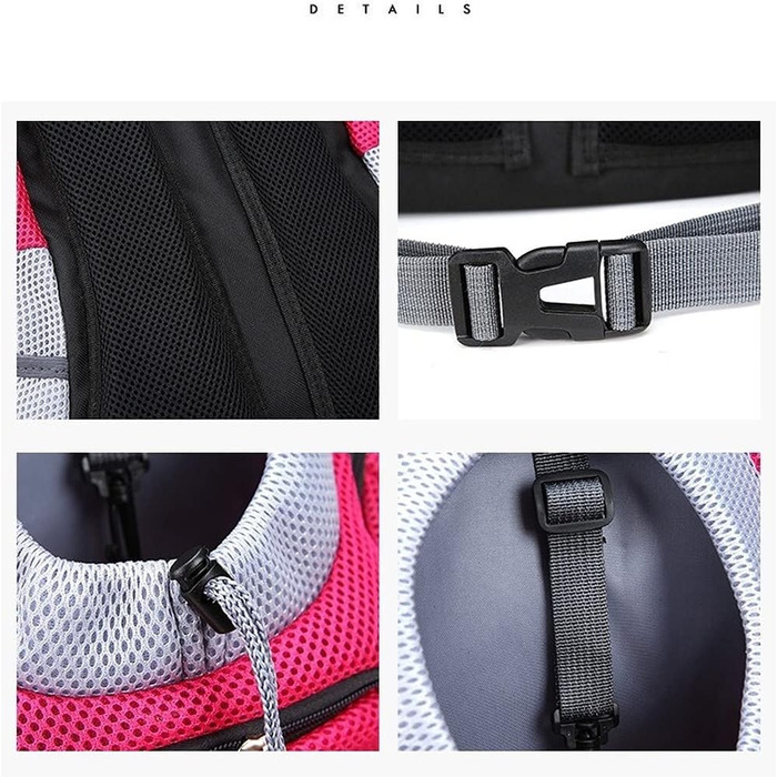 Складаний рюкзак для собак, котів, для подорожей, переноска для маленьких тварин (S, чорний)