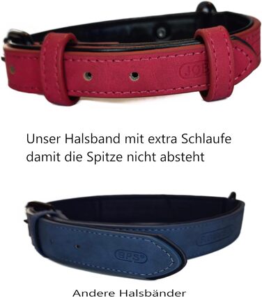 Шкіряний ошийник для собак та котів з персональним гравіюванням Jack & Be - червоний, розмір M