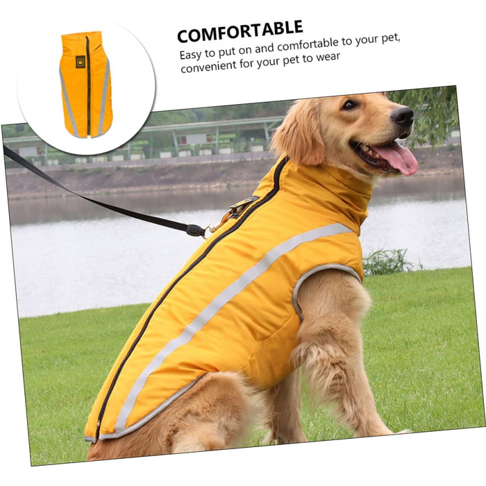 Жовтий водонепроникний дощовик для собак, дощовик для цуценят, 50x60 см