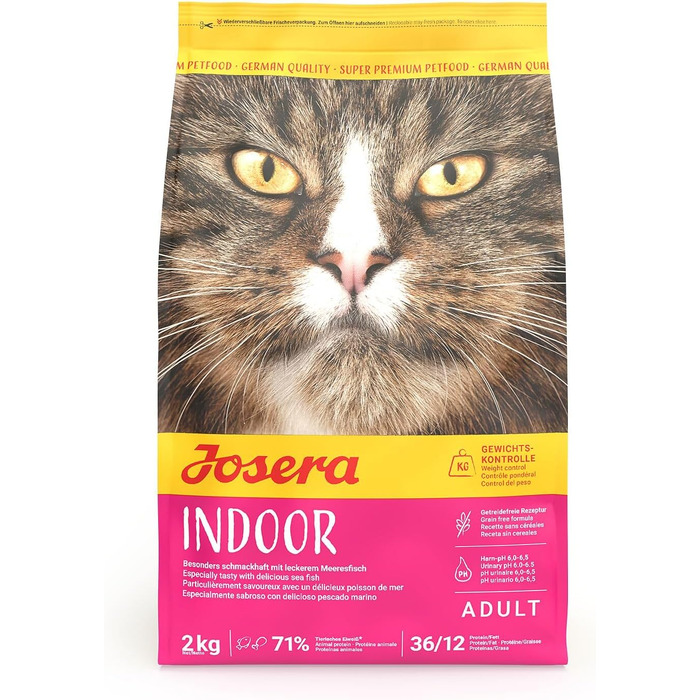 Сухий корм для котів JOSERA Indoor Cat з птицею та рибою для дорослих котів, 10 кг