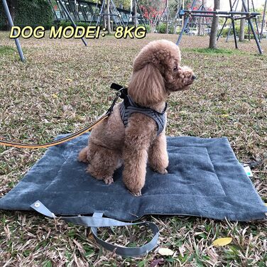 Водонепроникний килимок для собак Pawsse 127 x 70 см - для подорожей, авто, кемпінгу (сірий)