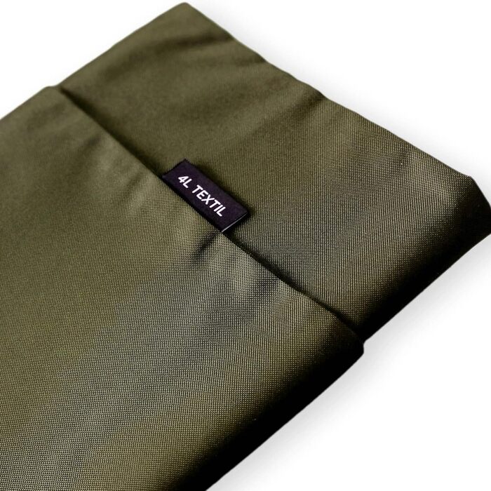 Подушка для собак 4L Textil ZOE, знімний чохол, для великих собак, 100x80 см, темно-зелена, з блискавкою, прана, ортопедичний лежак
