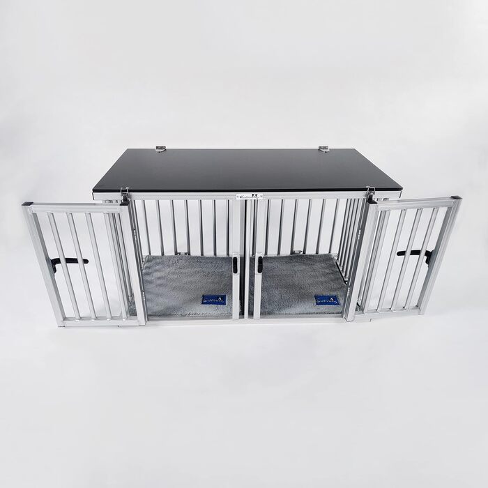 Складаний алюмінієвий бокс для собак Callieway Twinbox S, транспортний клітка для перевезення собак, легкий, міцний