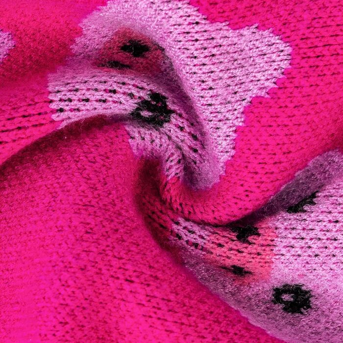 Теплий зимовий пуловер для собак CuteBone з візерунком сніжинок, розмір M, рожевий (з отвором для повідка) DS72-DE