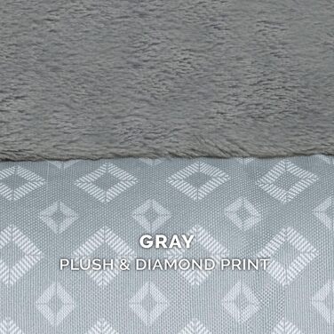 Кіжне ліжко Furhaven для подорожей на відкритому повітрі, блакитно-сіре (Aqua/Granitgrau), розмір S. Зручне, миється, складається, з сумкою. Підходить для кліток та вольєрів.