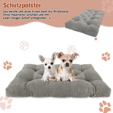 Ортопедичне ліжко для собак 50x30x8 см, м'яке, з антиковзним дном, для маленьких та середніх собак, біле