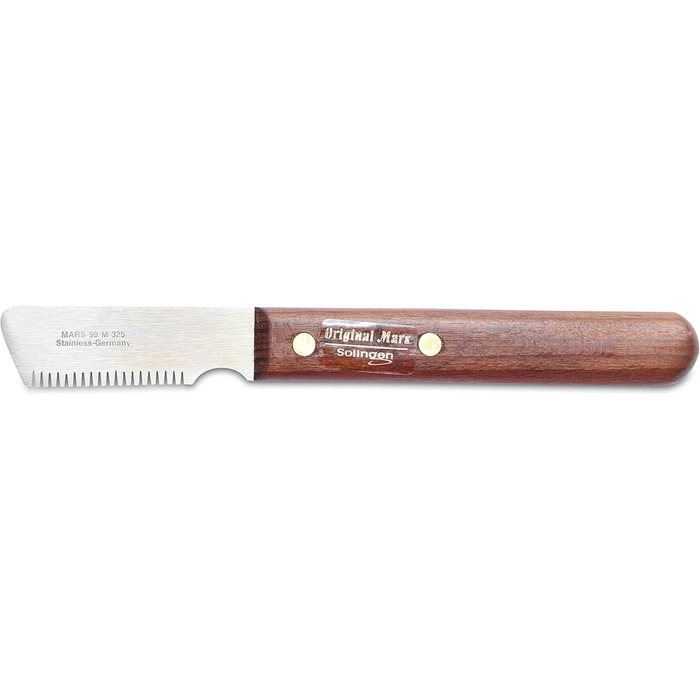 Професійний ніж для грумінгу Mars Coat King, для праворуких, нержавіюча сталь, коричневий, для власників собак та котів (для терьєрів, груба шерсть)