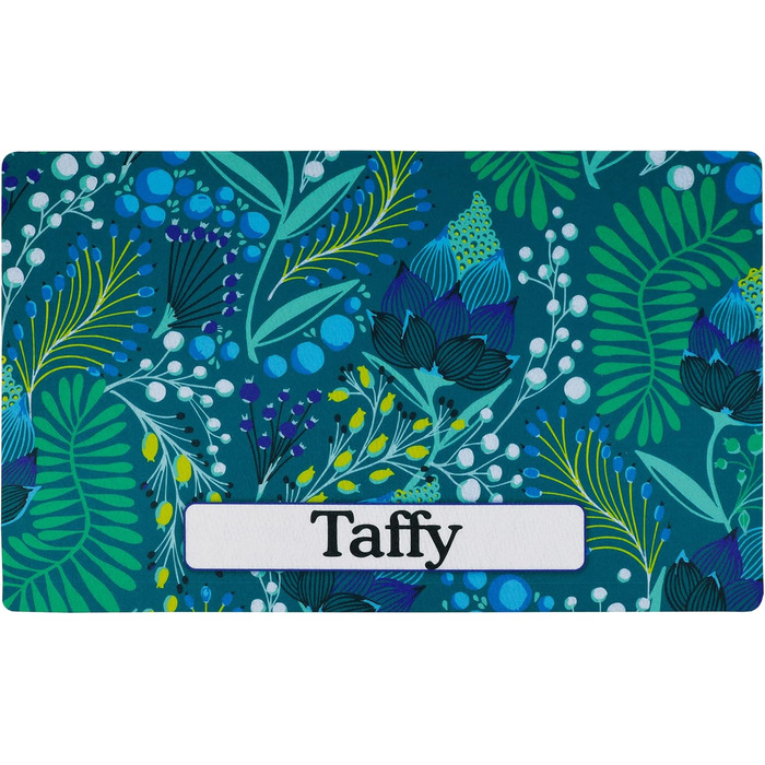 Drymate Килимок для годівлі собак та котів - Персоналізований килимок під миску, з перероблених волокон, машинне прання, 30x60 см, Paw Dots - Чорний Small (30x60 см)