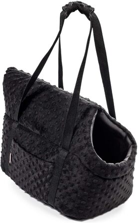 Сумка-переноска для собак та котів чорного кольору (Minky), L (15 кг) - 42 x 29 x 33 см