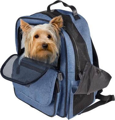 Рюкзак для собак Hunderucksack Wiro Зелений – 40x25x41 см – поліестер, посилена спинка, знімний піддон, страховка, нагрудний ремінь, кріплення для авторемня, Trolley-fix Зелений (Блакитний, 40x25x41CM (Пакети з 1))