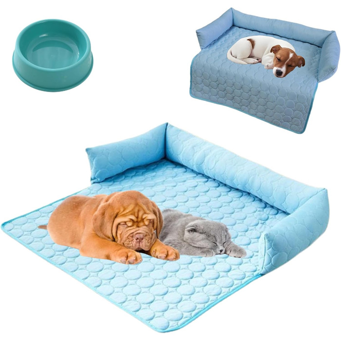 Охолоджуване ліжко для собак, блакитне, 90x90 см