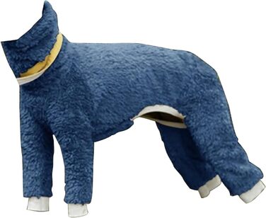 Теплий флісовий комбінезон для собак з принтом грейхаунд, з коміром-стійкою, підходить для афганських хаундів (J, XXL)