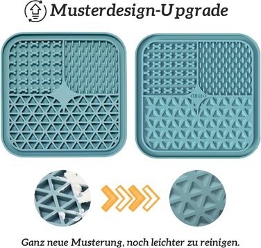 Лежанка-іграшка для собак OHMO Schleckmatte, 2 шт. (15x15 см) – для цуценят, котів, зняття тривоги, повільне годування, силікон (кораловий & вишневий)