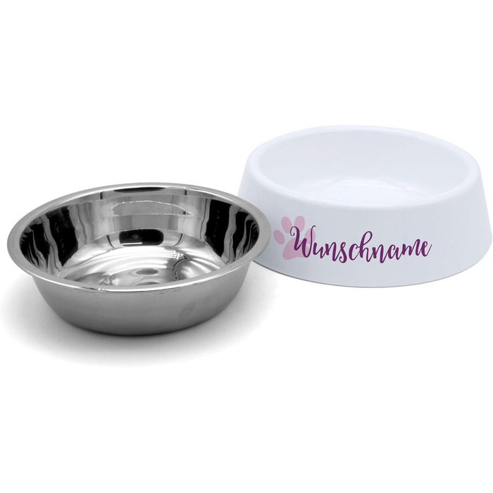 Миска для корму для собак з іменем PrintPlanet® - персоналізована миска для тварин з гравіюванням (Layout 1)
