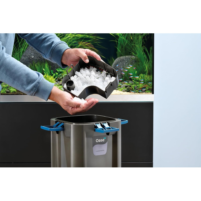 Зовнішній фільтр для акваріума OASE BioMaster² Thermo 600 з підігрівачем 300 Вт та передфільтром, для прісноводних та морських акваріумів до 600 л