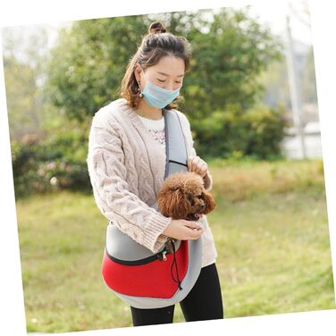 Сумка для собак FRCOLOR: міцна переноска-сітка для маленьких тварин з регульованими ременями для кемпінгу та подорожей