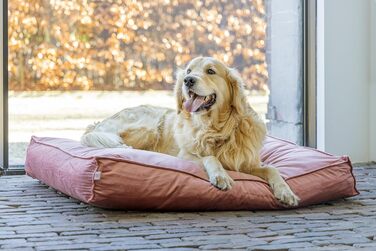 Подушка для собак Lotte Nalino, велюр, сіра (рожева), 100x70x15 см