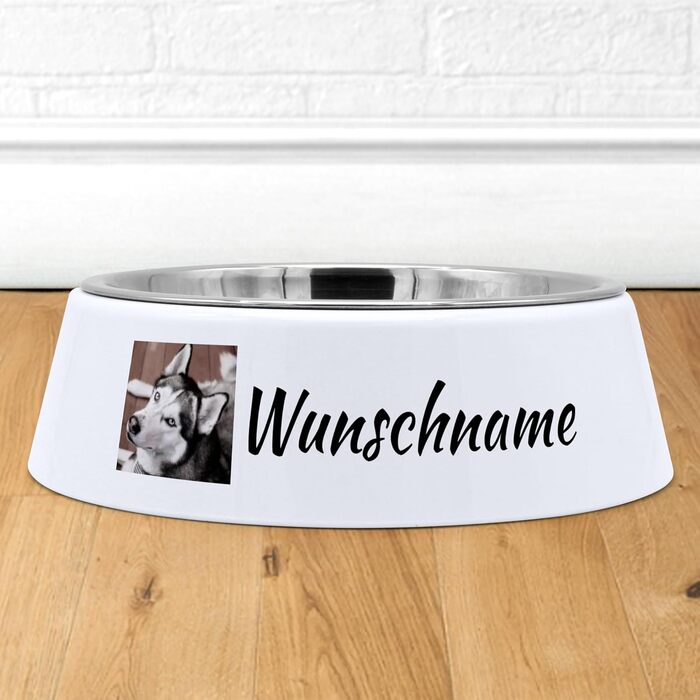 Миска для корму з фотографією для собак PhotoFancy® - персоналізована з власним дизайном, Layout 1