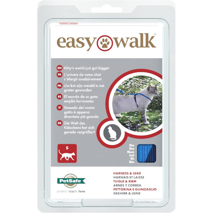 Шлейка для котів PetSafe Easy Walk, червона, розмір S, для прогулянок