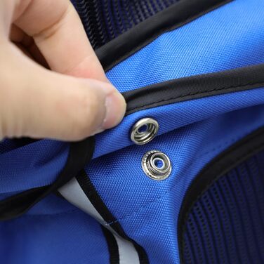 Візок для собак PawHut, блакитний, 75 x 45 x 97 см, до 10 кг, з регульованим козирком