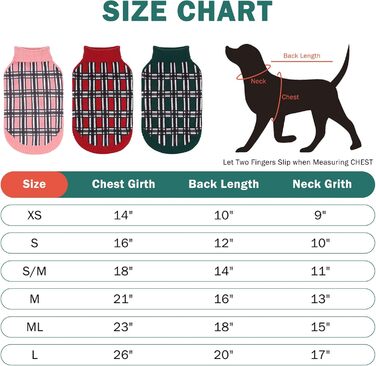 Світер для собак SCENEREAL з візерунком, теплий в'язаний светр з м'яким коміром-горловиною для собак маленьких, середніх та великих порід, цуценят та котів, для осені та зими, на холодну погоду, зелений, розмір Small-Medium