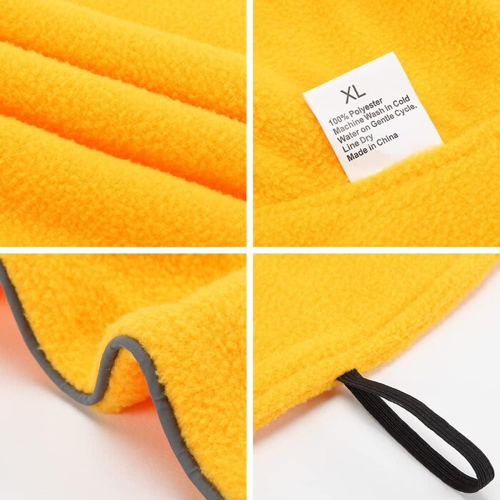 Зимовий пуловер для собак з флісу Polar Fleece - теплий одяг для собак. Зимова куртка для собак з бавовни (S, жовтий)