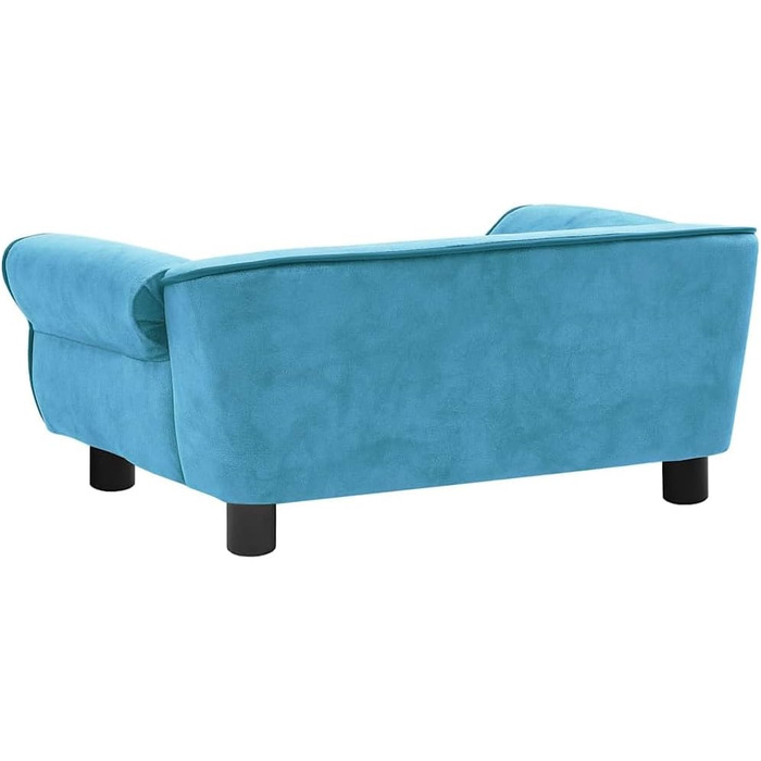 Софа для собак VidaXL Бордовий колір, 72x45x30 см, плюшеве ліжко для собак та котів