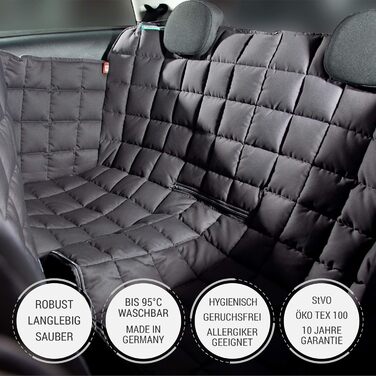 Килимок для собак Doctor Bark Cabrio з боковинами та блискавками, універсальний розмір, стійкий до подряпин, нековзкий, для заднього сидіння, підходить для кабріолетів та купе, сірий M