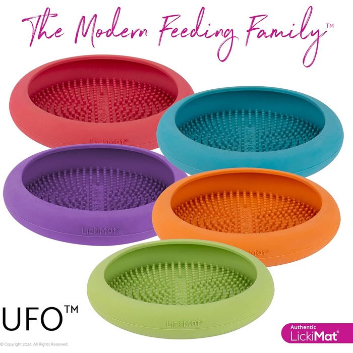 LickiMat UFO - килимок для годування тварин, натуральний каучук, зелений (рожевий)