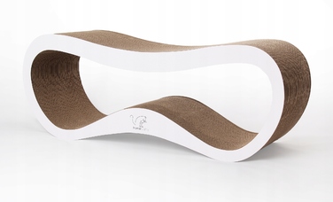 Великий картонний кігтеточка-ліжечко для котів HomeCatty, 75x26x25 см