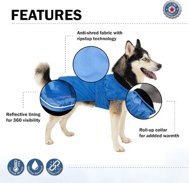 Теплий водонепроникний зимовий одяг для собак Hugglepets Arctic Armour, розмір XS (30 см), з відбиваючим флісом, регульована застібка, підходить для повідка/шлейки, шоколадно-коричневий