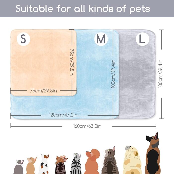 М'яка флісова ковдра для собак Nobleza, 160x100 см, сіра. Пральна, тепла, для домашніх тварин