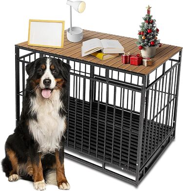 Насадка для переноски собаки з магнітами, алюміній, складана собача будка, декоративне зберігання, переноска для тварин, столик (тільки кришка) для переносок 91.4 см та 122 см, горіховий колір