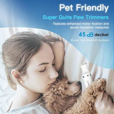 Бездротовий собачий триммер для грумінгу: тиха, водонепроникна модель для собак та котів, підходить для зони навколо лап та очей