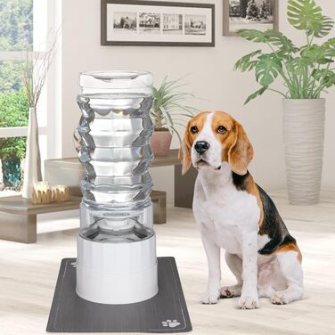 Автоматичний поїльник для тварин Sfozstra, нержавіюча сталь, 9L, з водонепроникним підкладкою та піднятим краєм для котів та собак